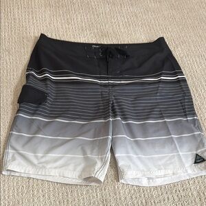 Trinity Black and Gray Gradient Board Shorts
